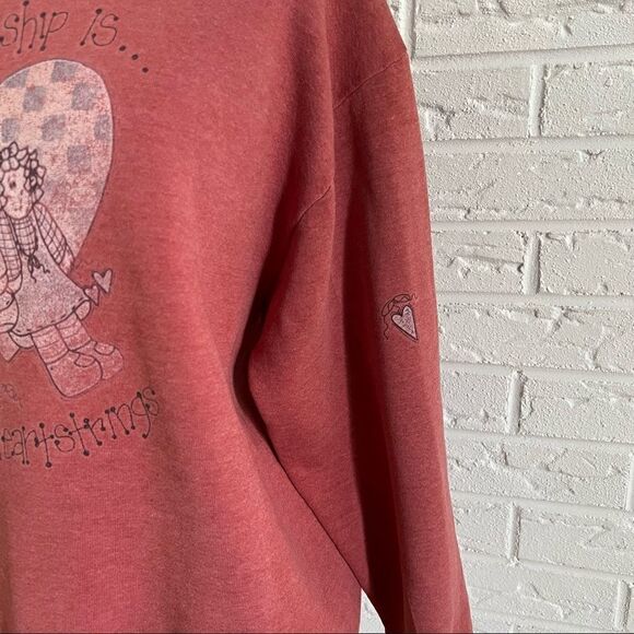 🚨4/$25VINTAGE Grandma Sweatshirt Valentines Our Friendship is Tied With Heartsr - Picture 3 of 5
